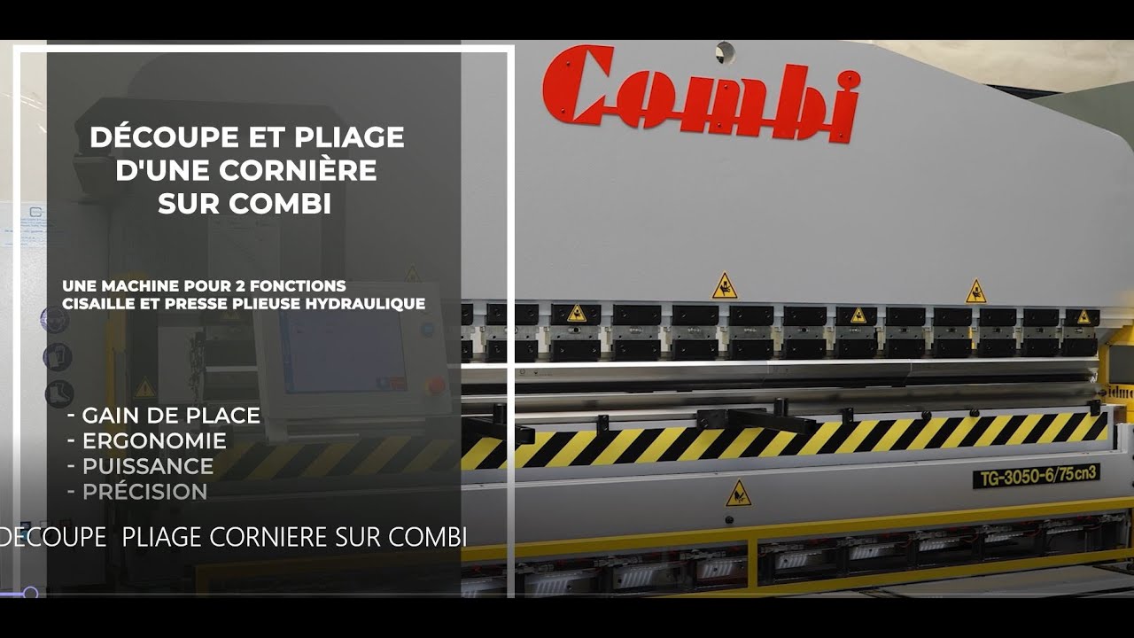 DECOUPE  ET PLIAGE DE CORNIERES SUR CISAILLE & PRESSE PLIEUSE COMBI GRAPH EVOLUTION