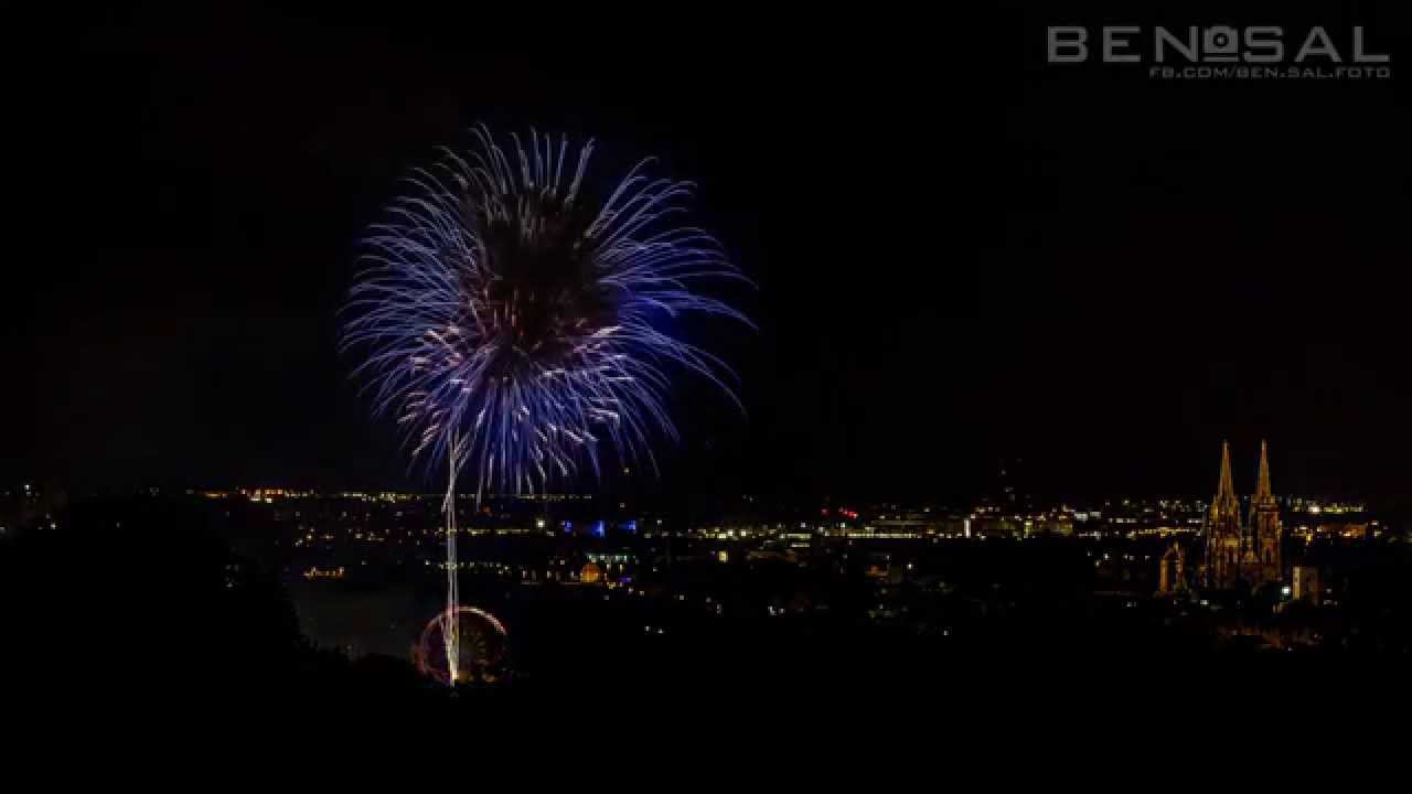 Schlussfeuerwerk der Herbstdult 2015 in Regensburg
