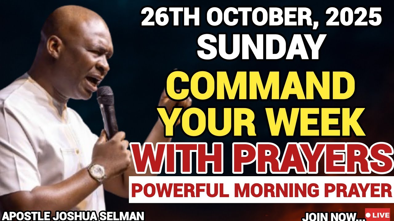 [SUNDAY, 26TH OCTOBER] START YOUR MORNING WITH PRAYER | SPIRITUAL PRAYER BY APOSTLE JOSHUA SELMAN