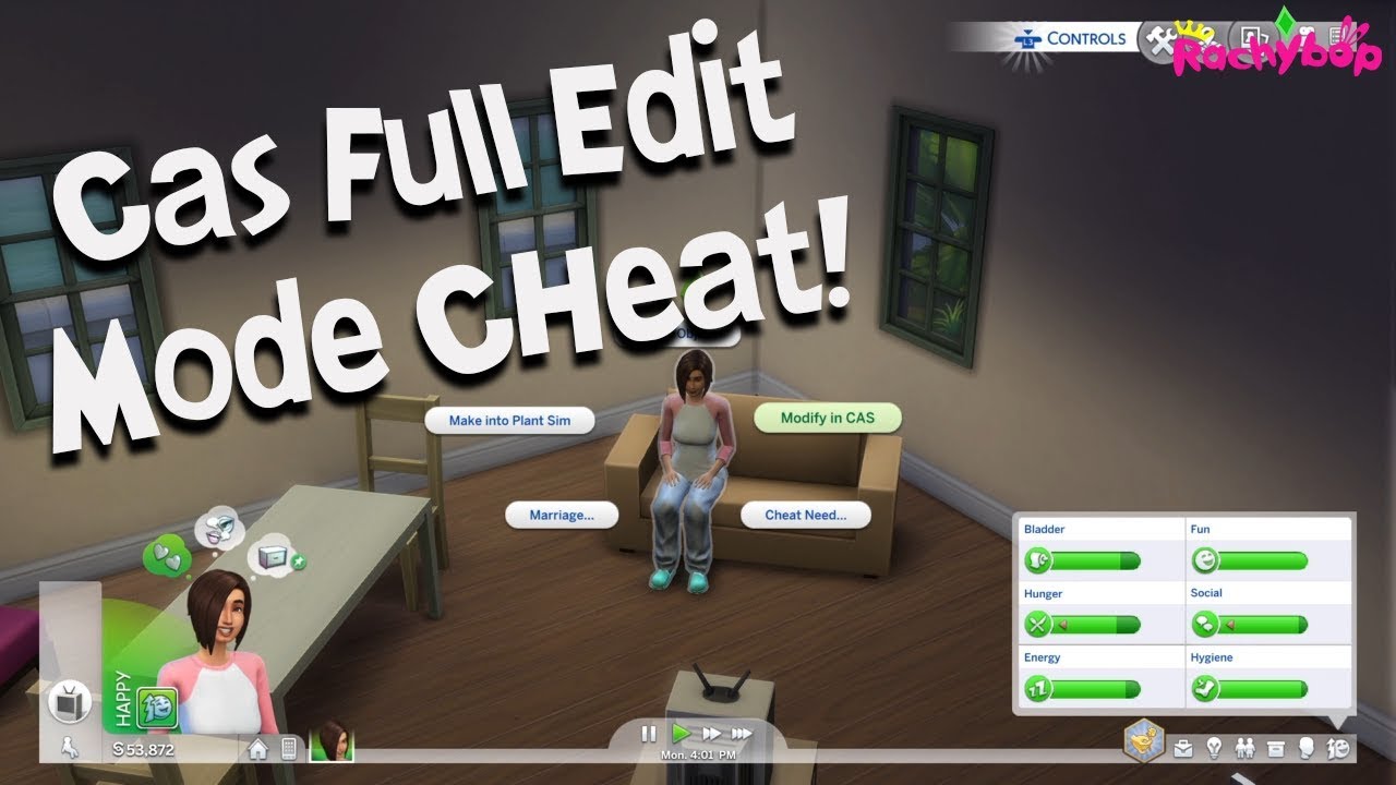 The Sims 4 на консолях CAS режим полного редактирования CHEAT [PS4]