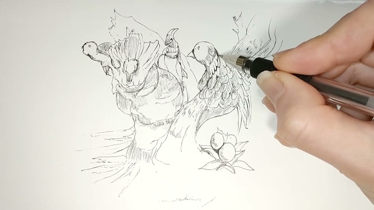 ペンと水彩の魅力｜イラストメイキング