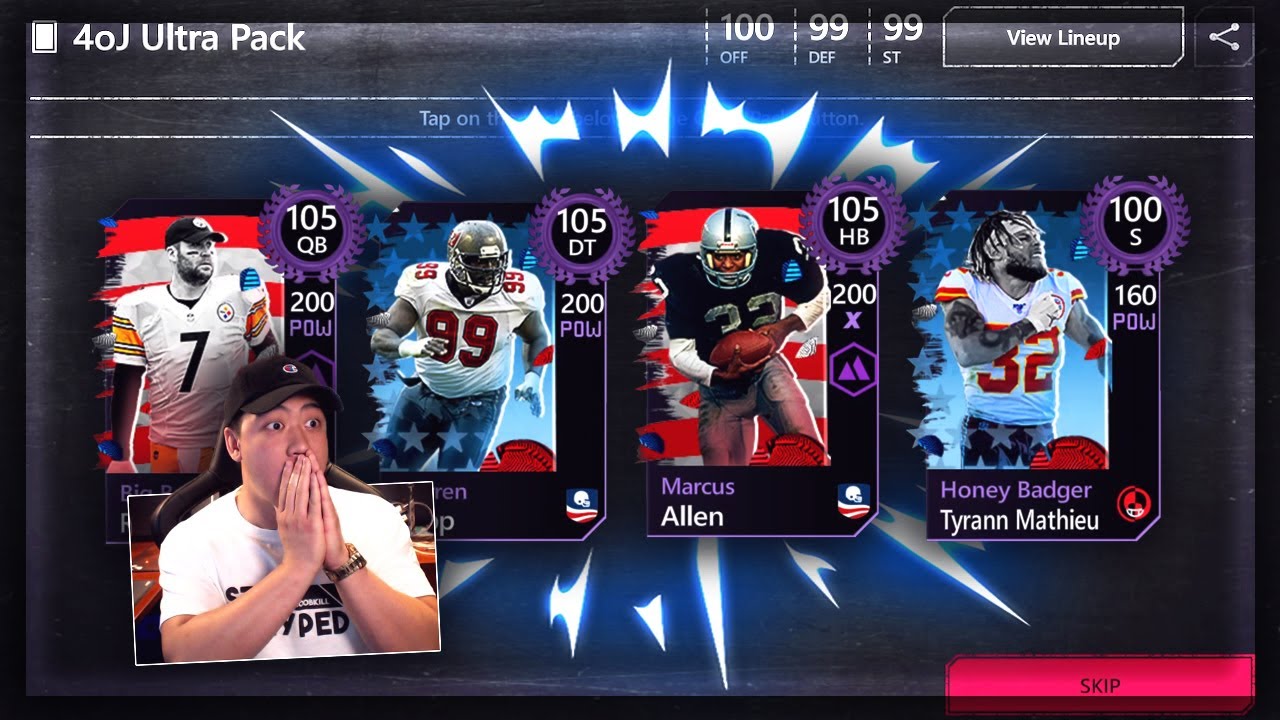4th Of July Pack Opening!! Madden Mobile 20 TWO 105 Master Pulls!!
