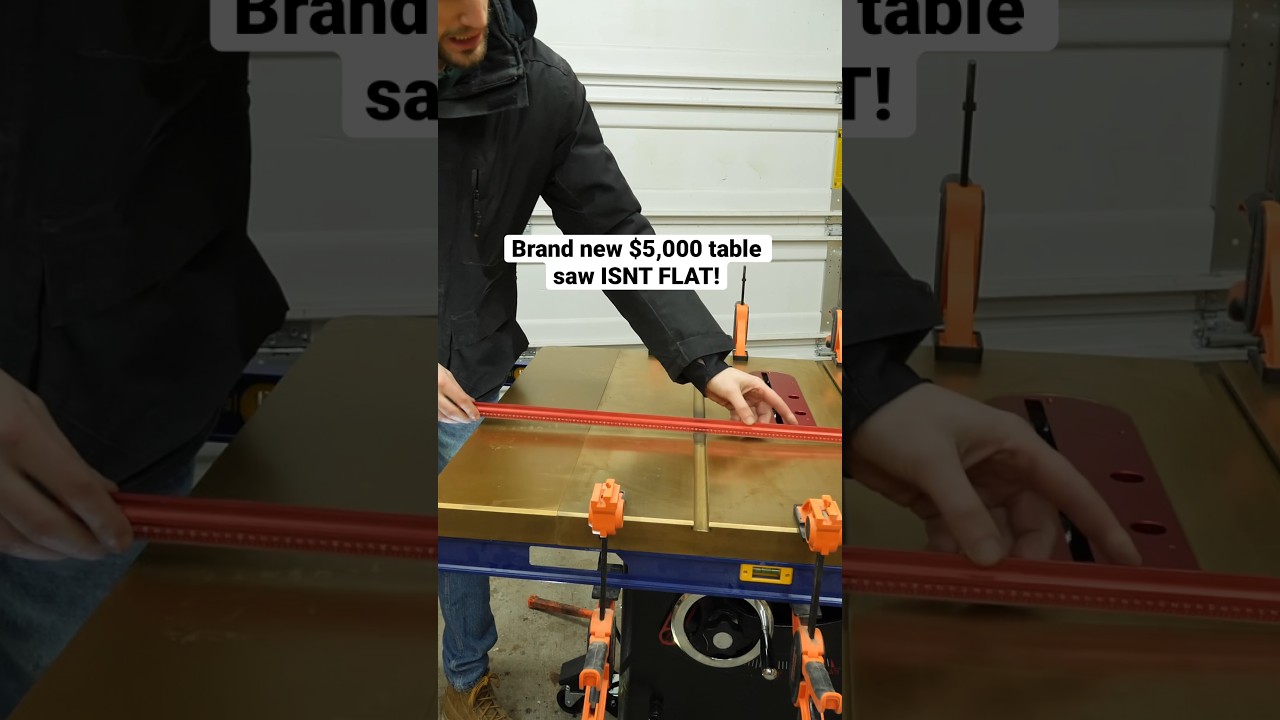 $5,000 golden table saw&hellip; ISNT FLAT! 😱🤯