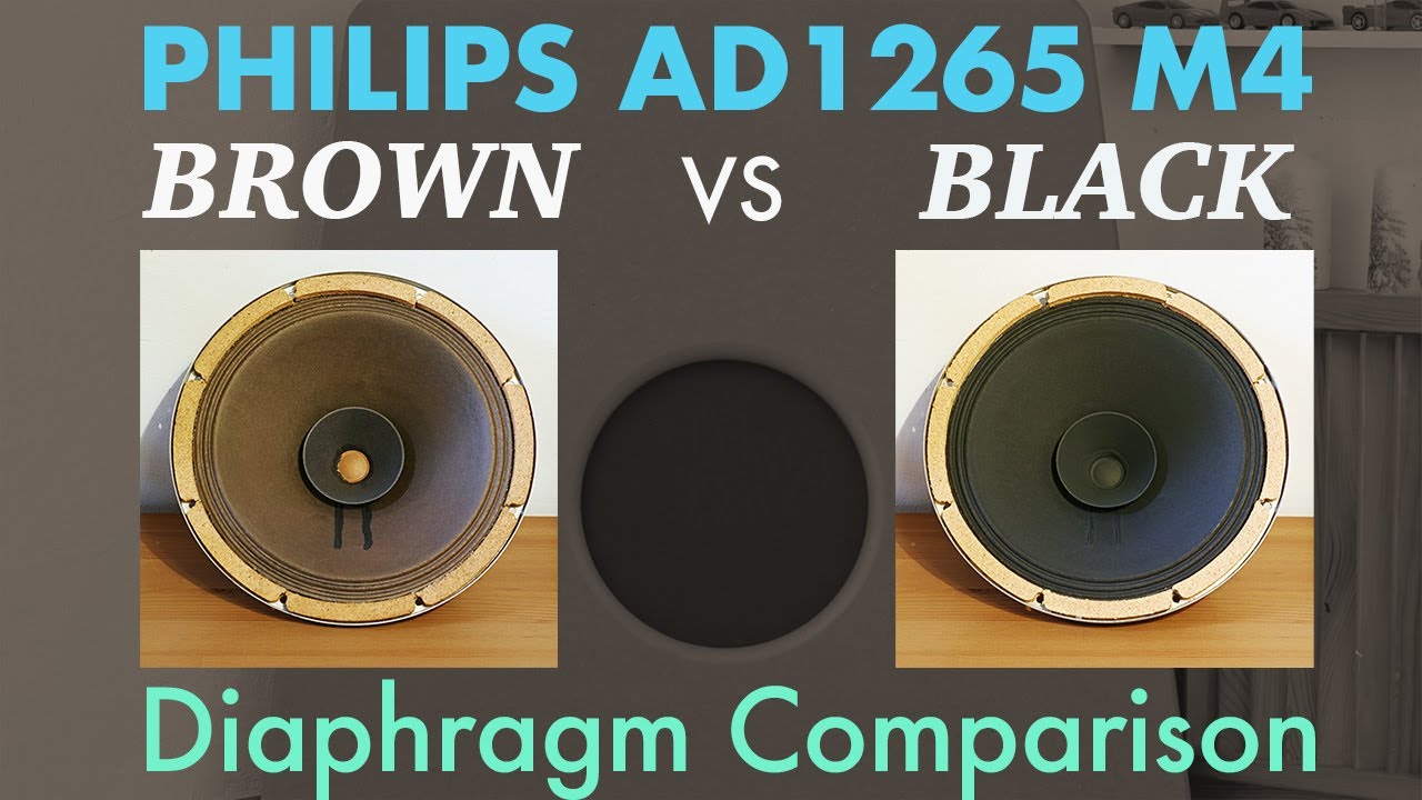 振動板音質比較 PHILIPS AD1265 M4 Brown Cone VS Black Cone ! 12