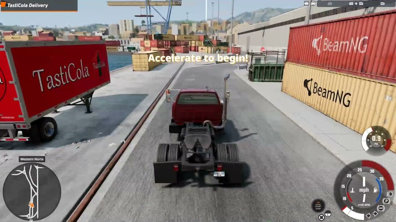 beamngdrive  game play in truck and in one truck