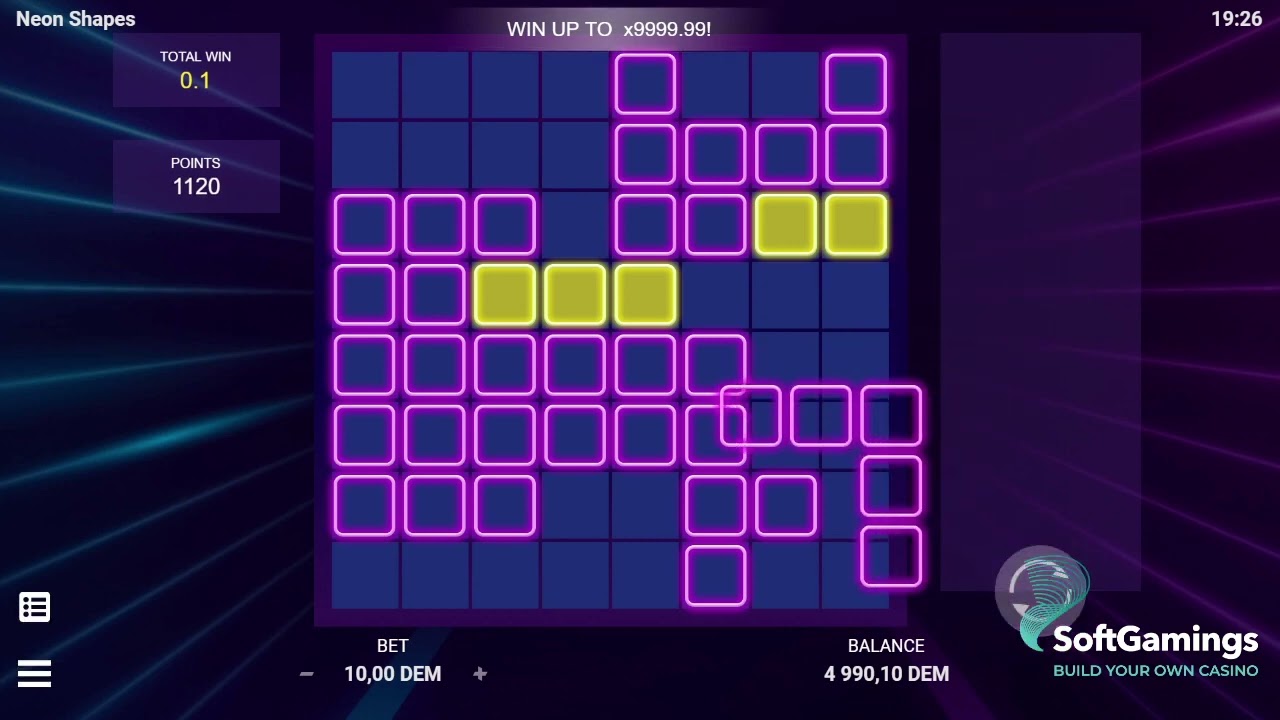 Evoplay - Neon Shapes - Gameplay Demo