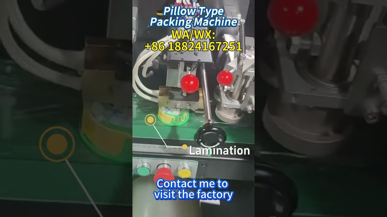 Horizontal Flow Pillow Packing Stretch Film Wrapping Machine For Toy Candy Packaging