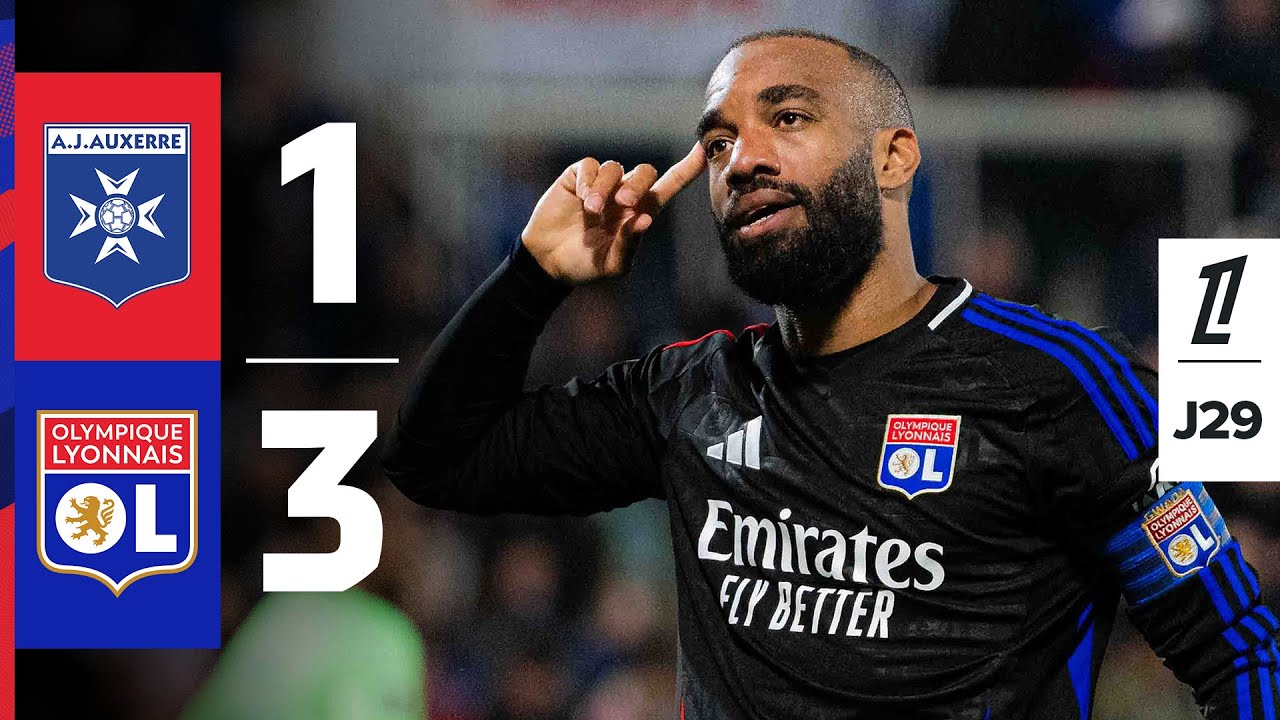 R&eacute;sum&eacute; AJA - OL : les Lyonnais se rapprochent du podium ! (1-3)