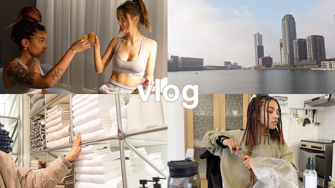 VLOG: weekend in rotterdam, home decor shopping, new braids.