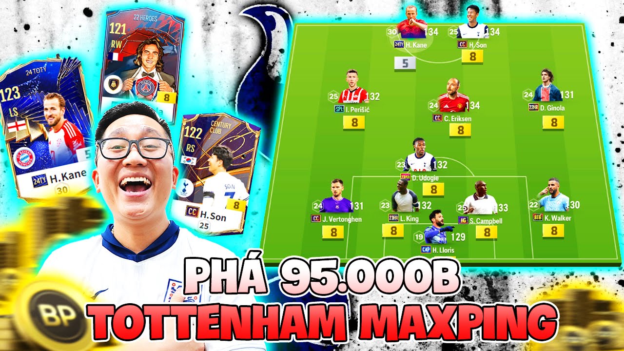 Cầm 90.000 I Love Xây Dựng Siêu Đội Hình GÀ TRỐNG TOTTENHAM Cực Mạnh Với SON HEUNG MIN CC +8