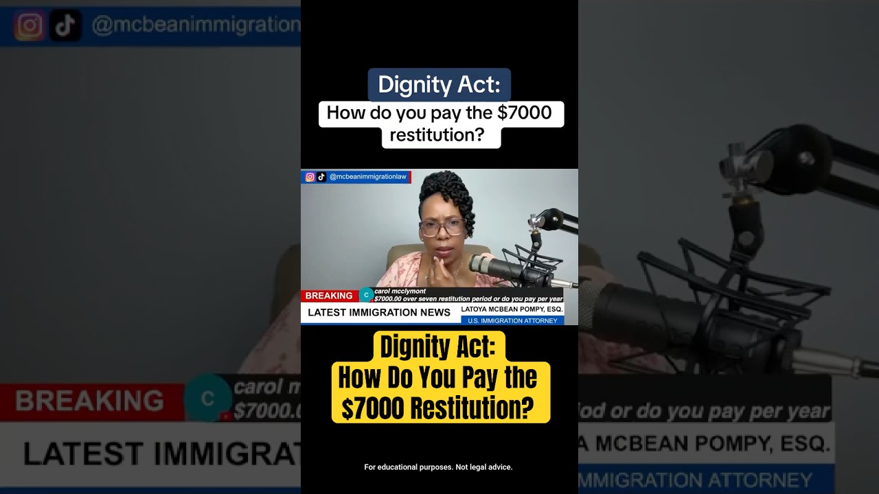 Dignity Act: How do you pay the $7000 restitution?