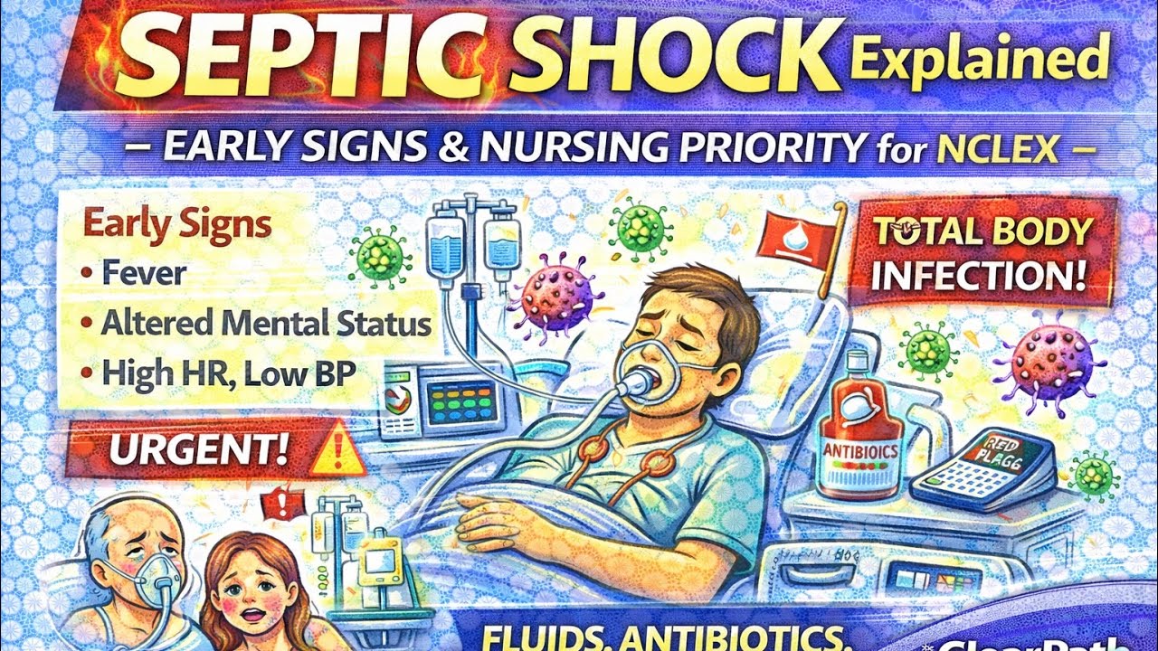Septic Shock Explained Simply | Early Signs, Pathophysiology & Nursing Priority | NCLEX