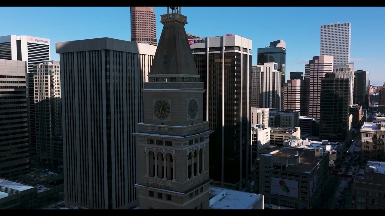 Drone Flight across the city - Denver, Colorado 4K DJI Mavic 3 Pro