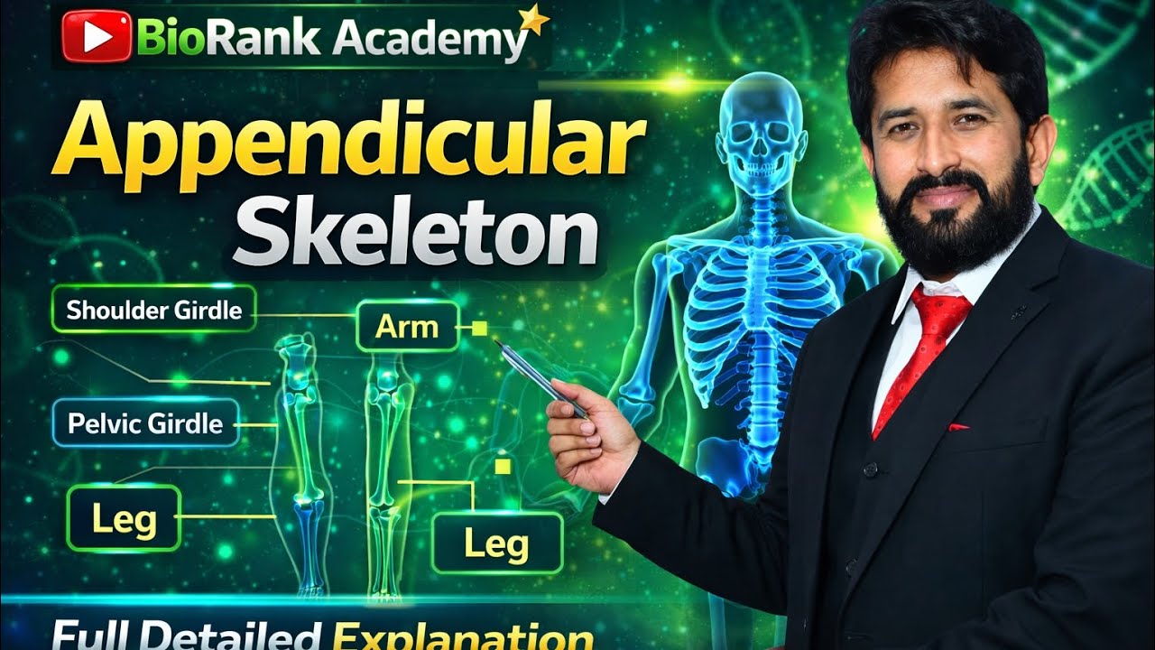 Appendicular Skeleton | Girdles | Limbs | Biology 11 | Bones #Biorankacademy #skeleton