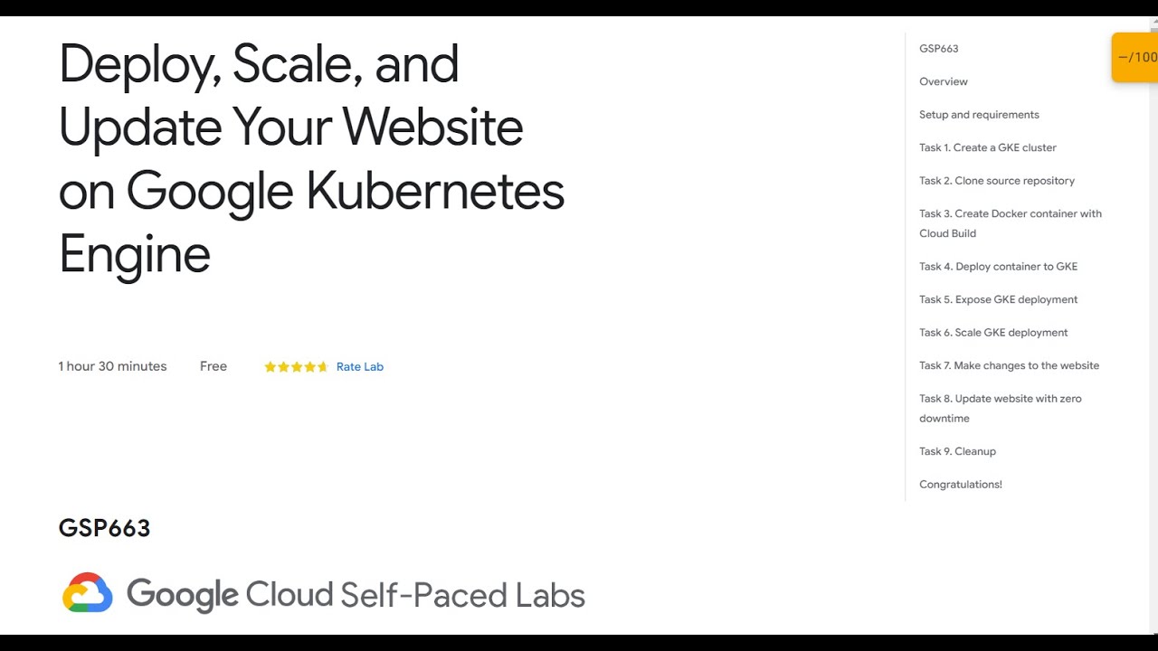 Deploy, Scale, and Update Your Website on Google Kubernetes Engine Qwiklab