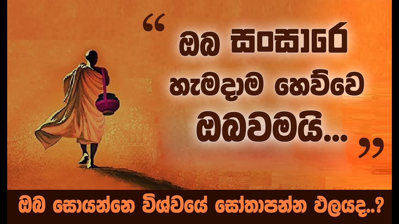 ඔබ සොයන්නෙ විශ්වයේ සෝතාපන්න ඵලයද..? _Niwan Dakimu