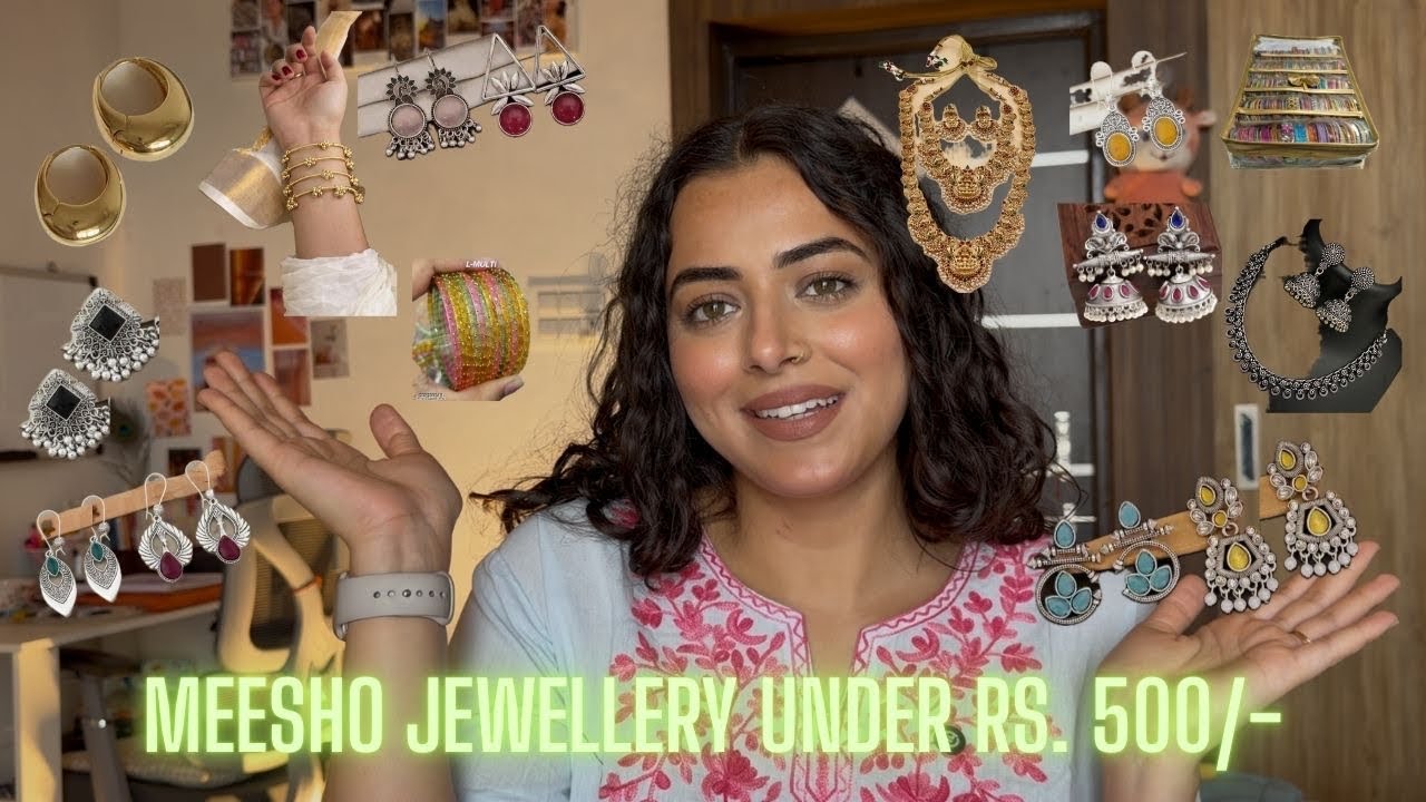 Meesho Jewellery HAUL ✨ || Jewellery Under Rs. 500/- 😍 #jayajeengar 