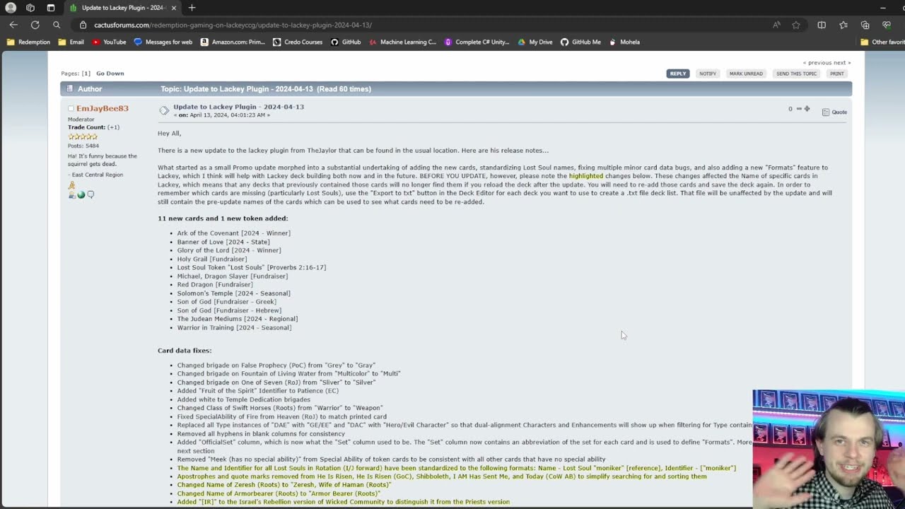 BEFORE You Update... | Spring 2024 Redemption CCG Lackey Plugin Update Notes