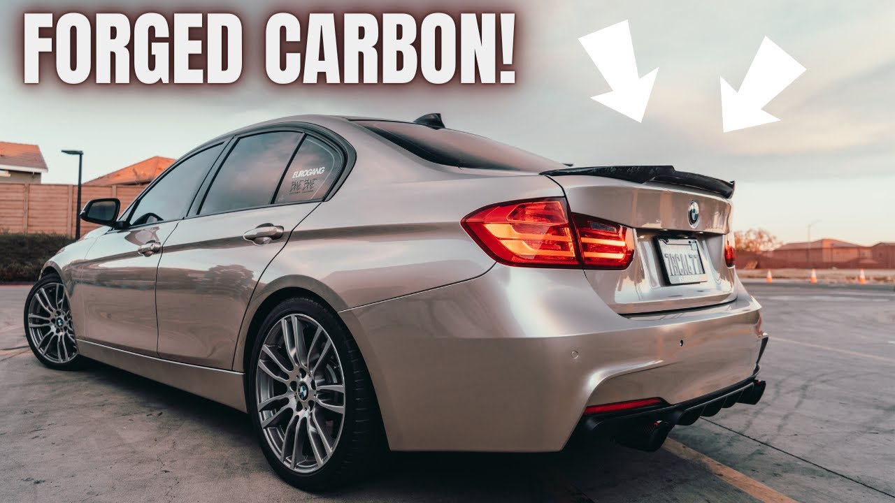 BMW F30 FORGED CARBON FIBER SPOILER INSTALL! (SUVNEER)