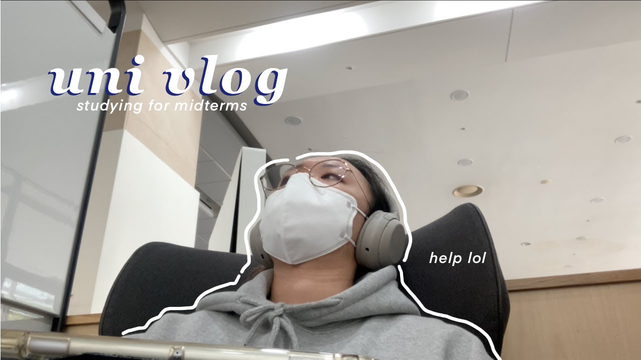 life in korea vlog 🇰🇷 | study with me for midterms👩🏻‍💻💙