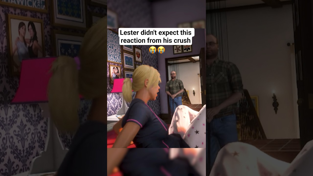 Lester visits his crush 😂 #shorts #gta5 #gtafunny #fail