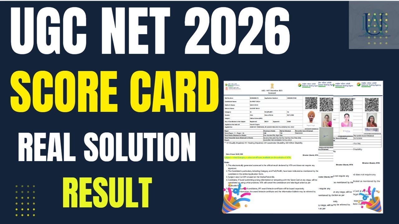 REAL SOLUTION :- SCORE CARD UGC NET DECEMBER 2025 || UGC NET 2025 SCORE CARD || UGC NET RESULT 2025