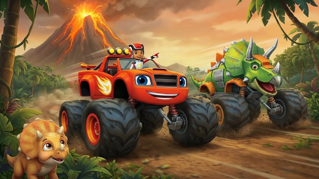 Blaze and the Monster Machines FULL Episode | Dinosaur Volcano Rescue! 🌋| STEM Engineering Adventure