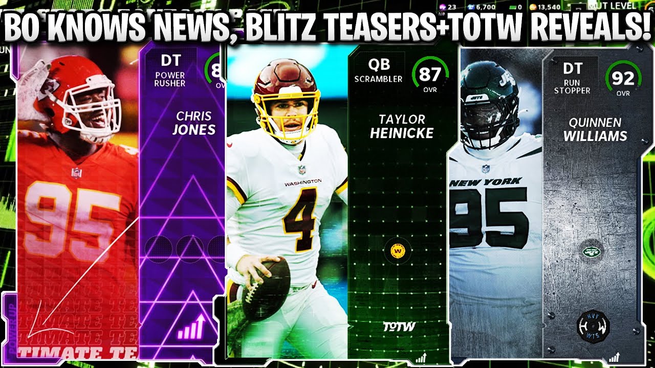 BO KNOWS PROMO NEWS! BLITZ TEASERS! ALL TOTW WEEK 11 PLAYERS REVEALED! | MADDEN 22 ULTIMATE TEAM