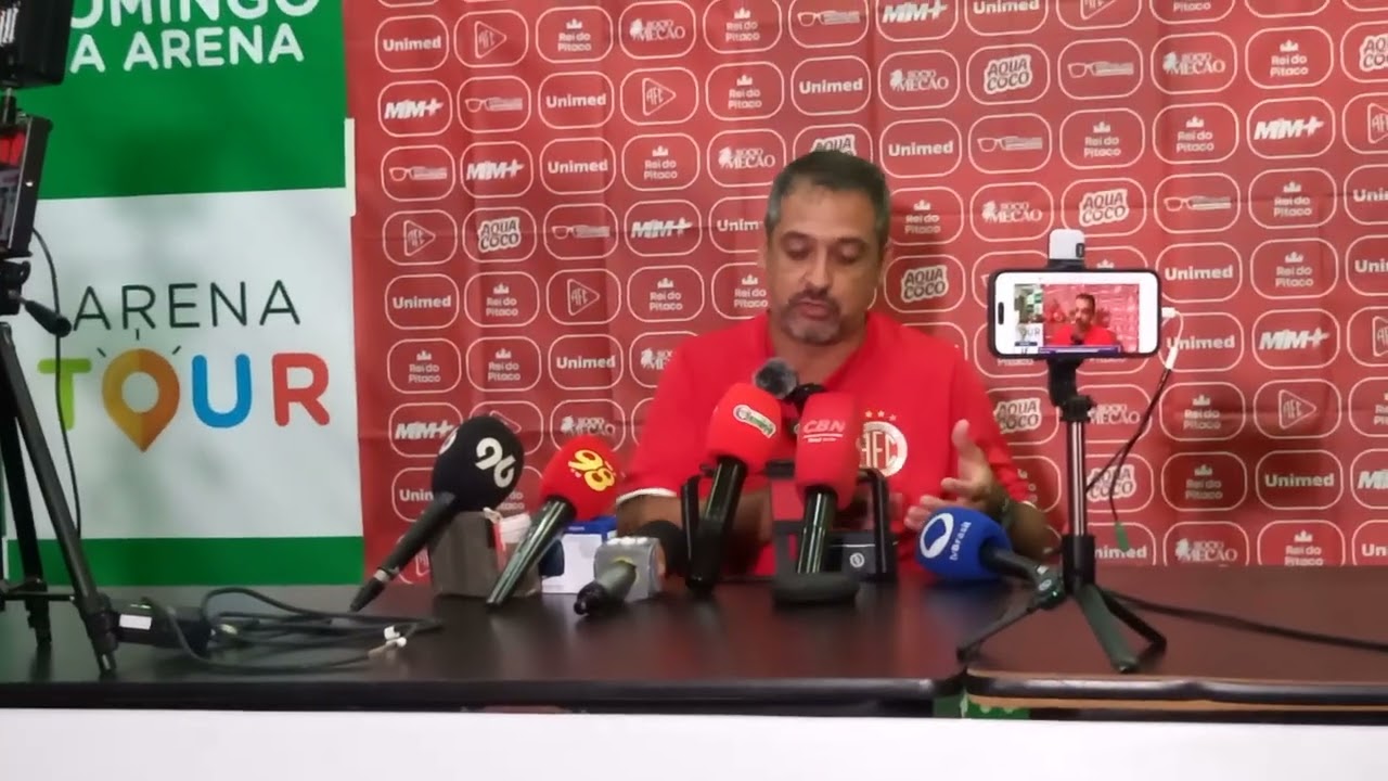 Treinador América-RN Marquinhos Santos fala sobre dificuldades do clube em repor peças atualmente...