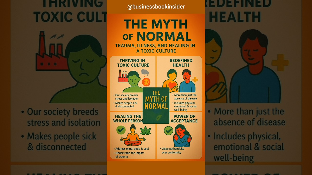The Myth of Normal (One Page Book Summary) Trauma, Illness, and Healing in a Toxic Culture