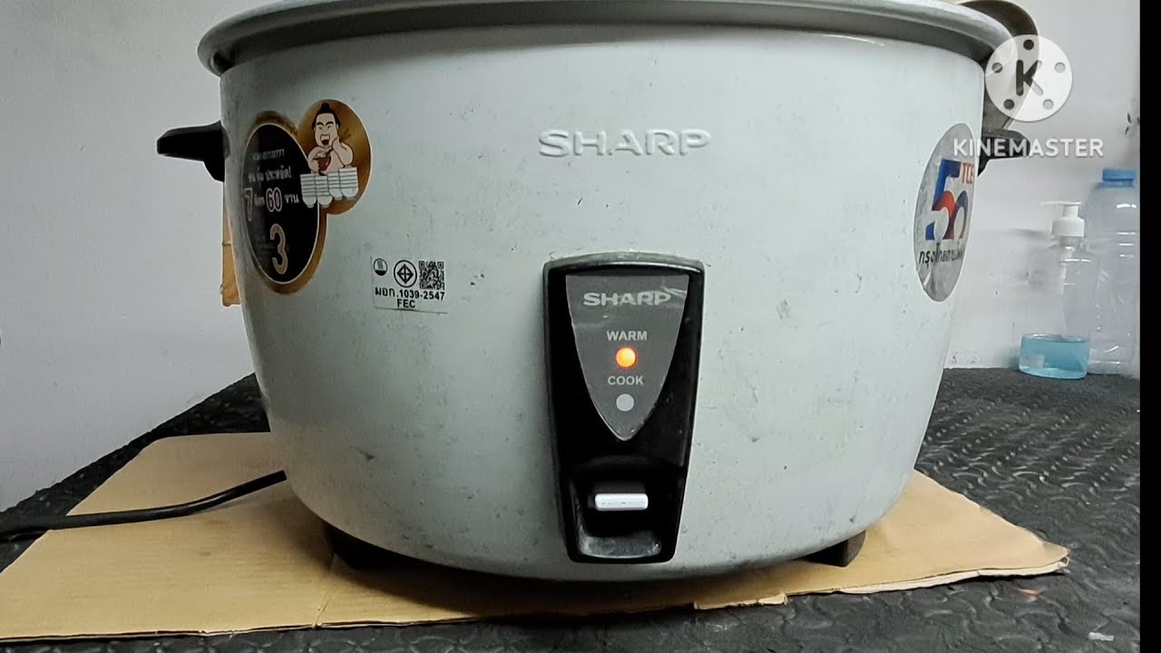 หม้อหุงข้าว SHARPกดหุงไม่ได้ไฟไม่ติด ไฟอุ่นติดปกติ 7 ลิตร รุ่น KSH-D77เปลี่ยนไมโครสวิทย์
