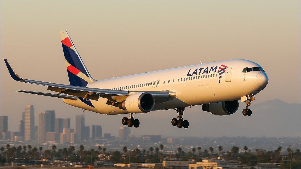 (New intro) MSFS2024 LATAM 767 landing LAX with TAXI and parking