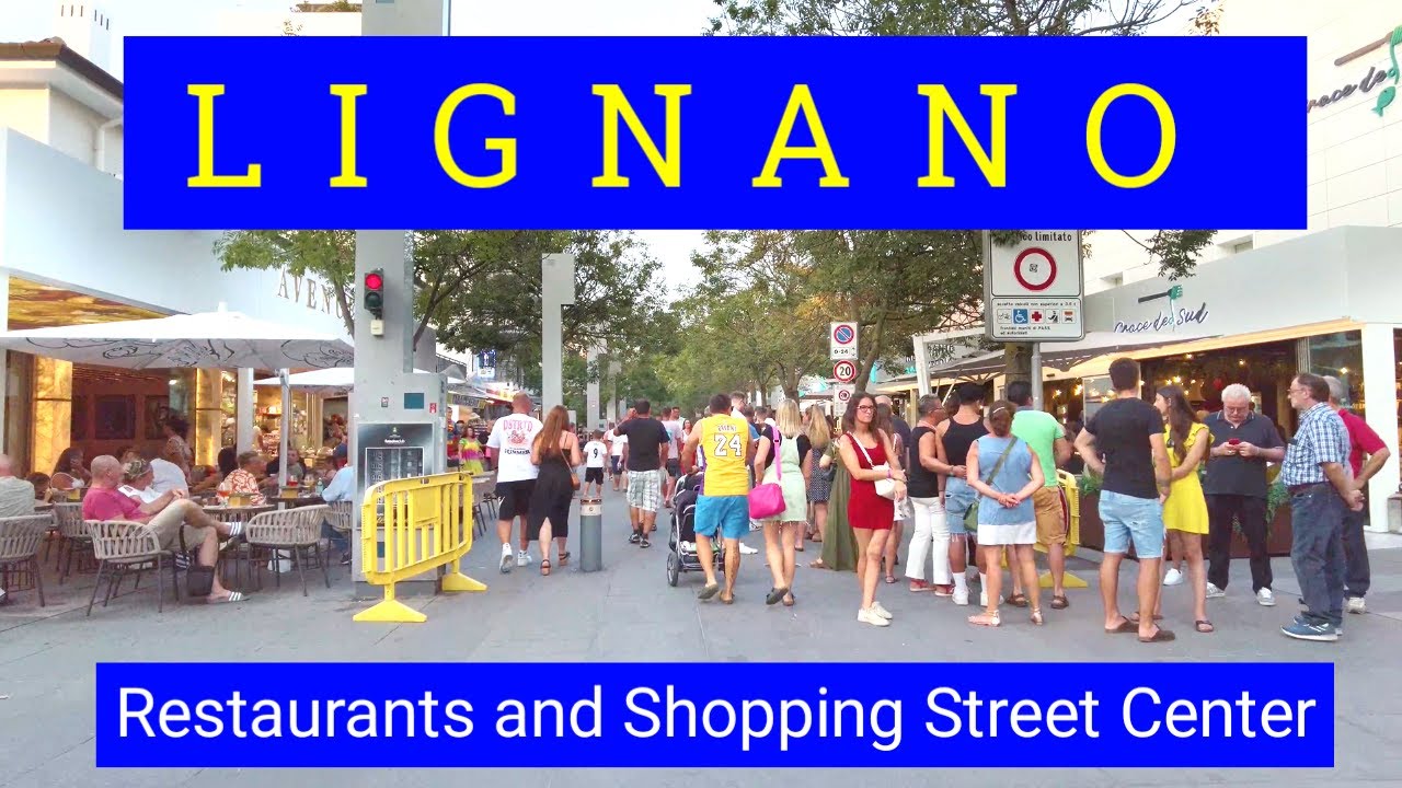 Lignano Sabbiadoro,Italy || Restaurants and Shopping Center