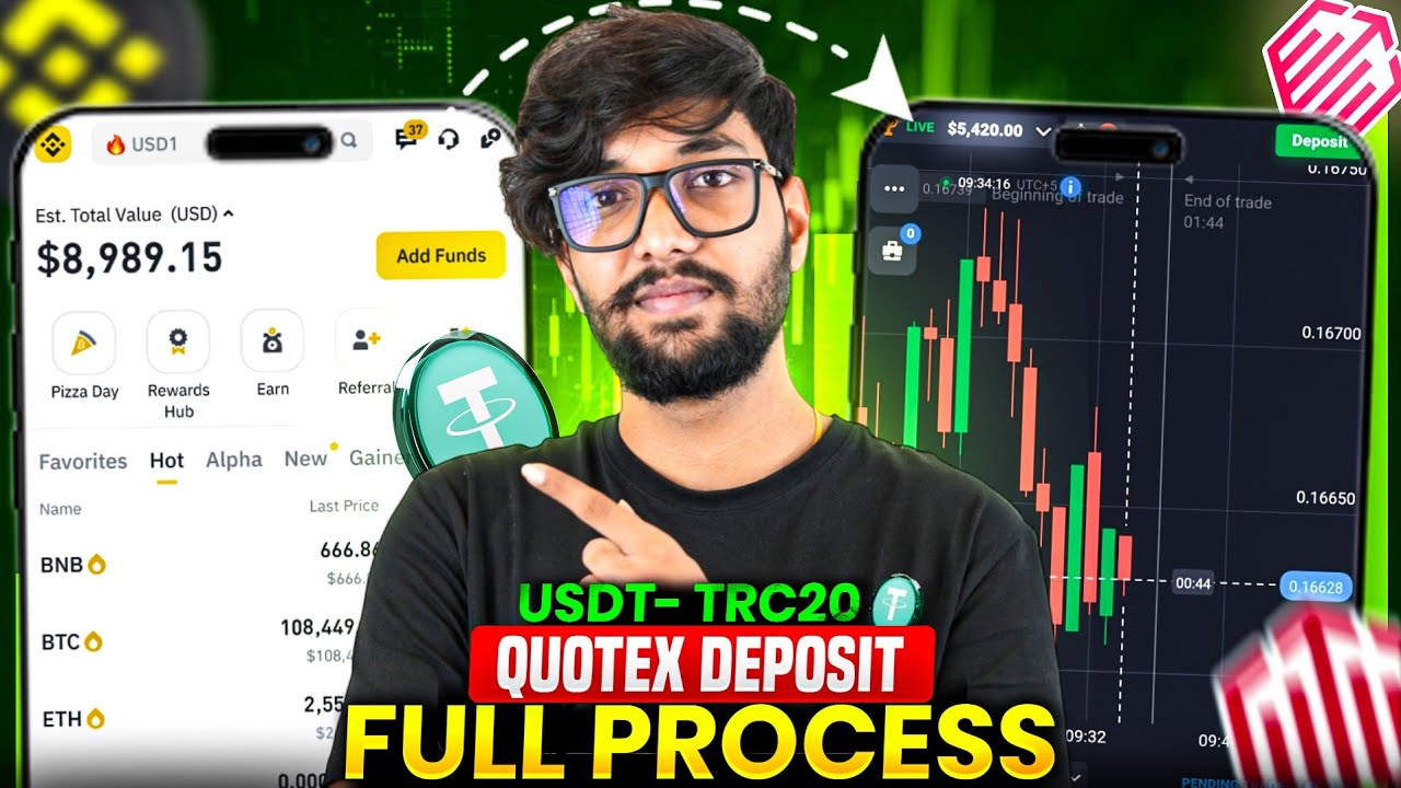Quotex Me Deposit Kaise Kare | How To Deposit Money In Quotex By Binance | Quotex Deposit