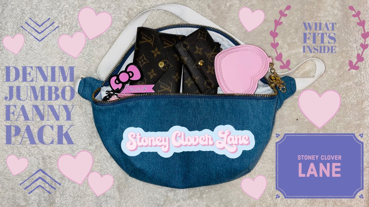 Stoney Clover Lane | Denim Jumbo Fanny Pack | What Fits Inside | Reviews By Alexis