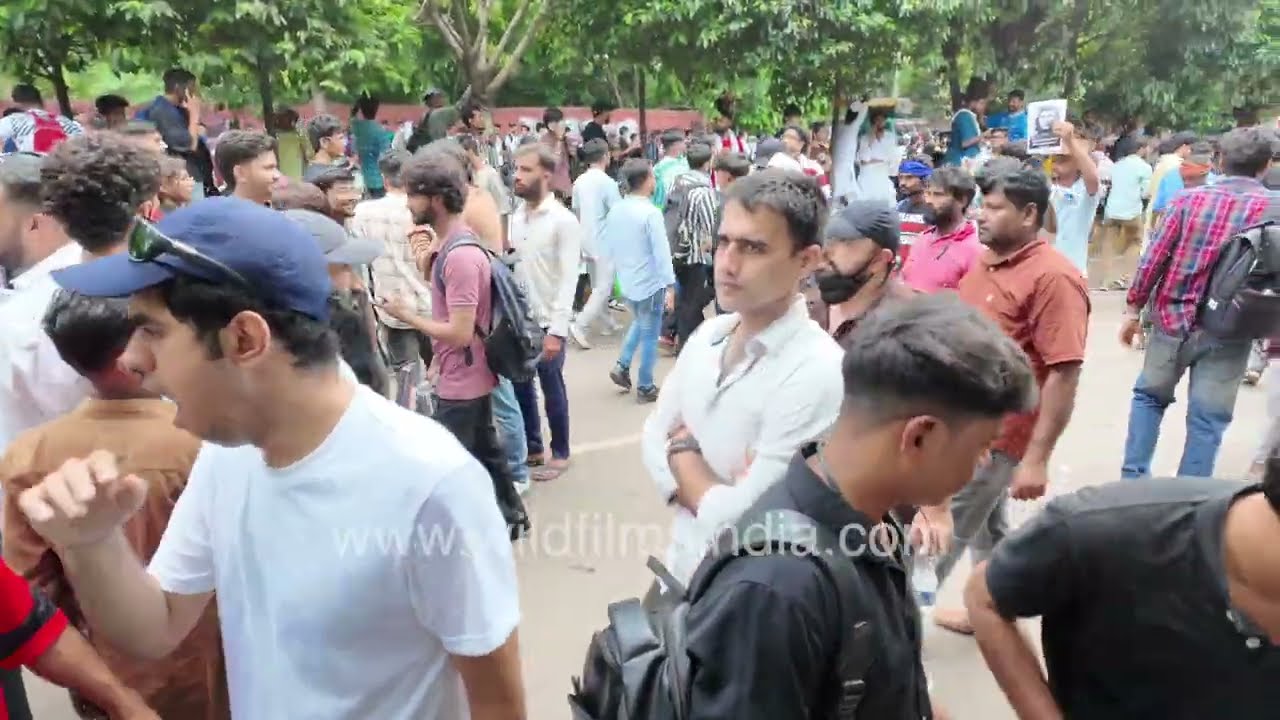 Cockroach Janta Party supporters gather during student protest at Jantar Mantar