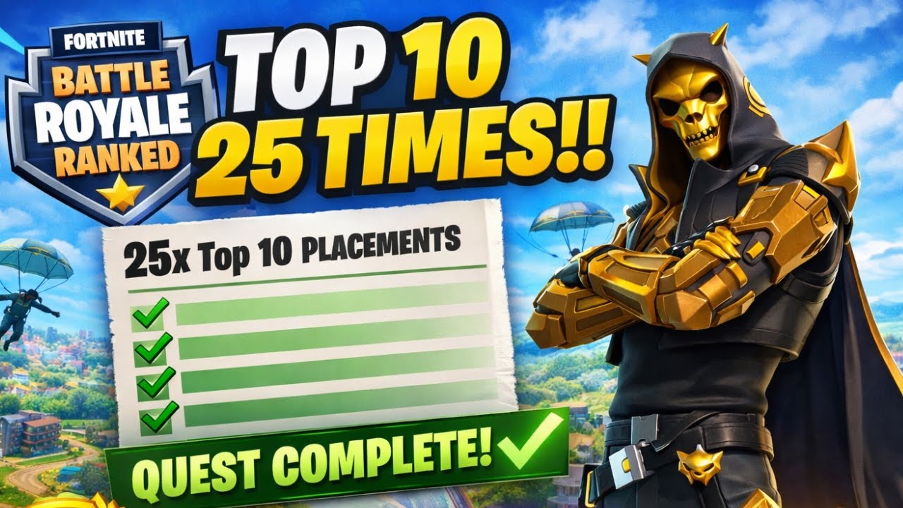 How To EASILY Place Top 10 In Ranked Fortnite Battle Royale (Felinos Quest)