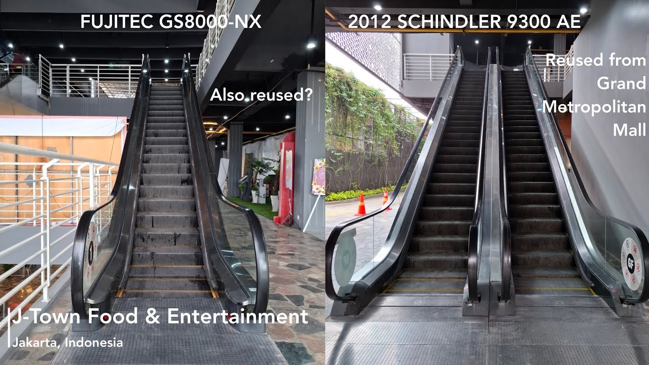 REUSED - Schindler and Fujitec Escalators at JTown Food and Entertainment, Jakarta