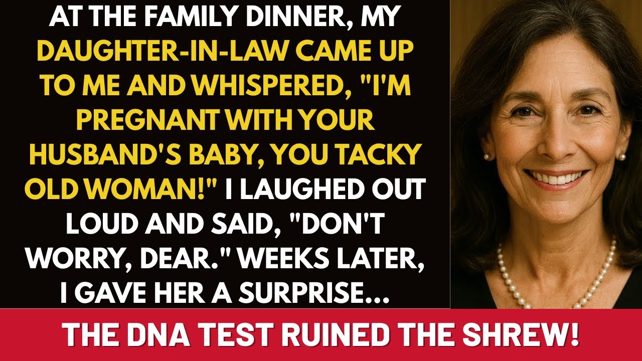 At the family dinner, my daughter-in-law leaned in and said, I'm pregnant with your husband’s baby.