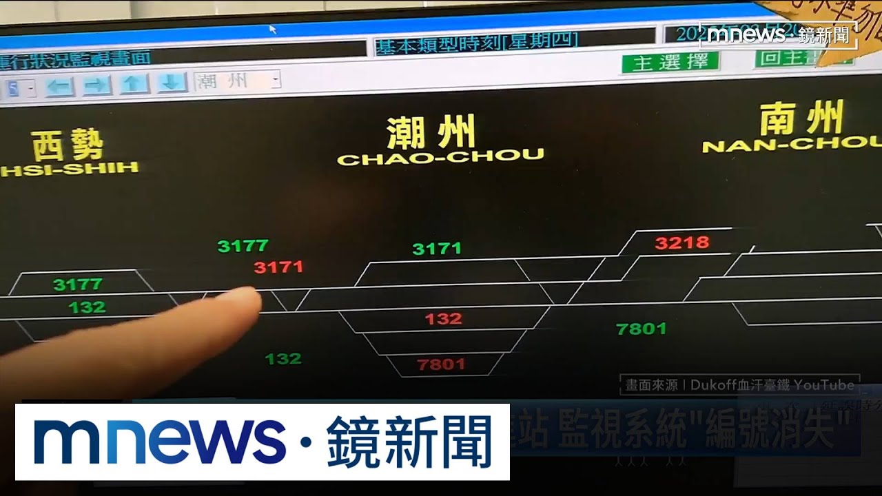 幽靈列車？潮州站爆火車進站　監視系統「編號消失」｜#鏡新聞