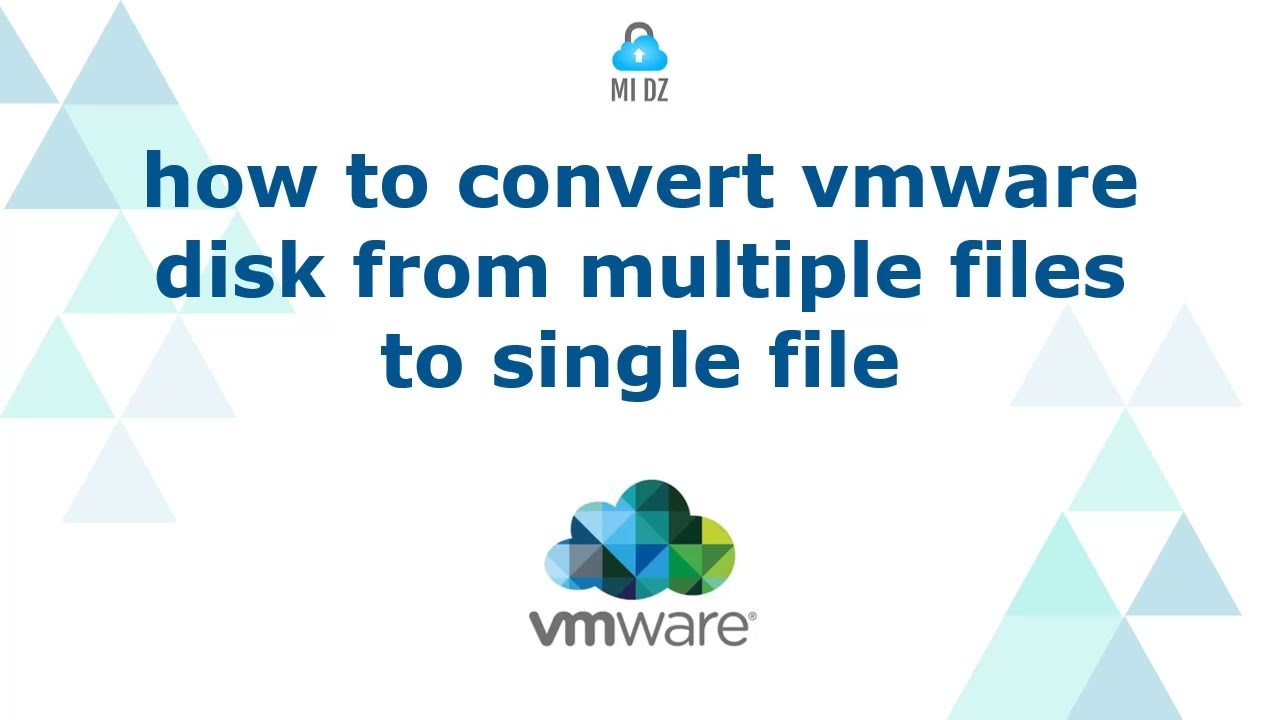 как преобразовать виртуальный диск VMware из нескольких файлов в один файл