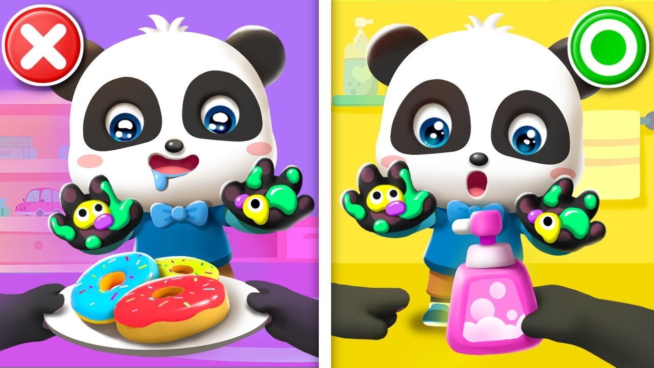 Kita Harus Punya Kebiasaan Baik Yang Mencuci Tangan Sebelum Makan | BabyBus Bahasa Indonesia