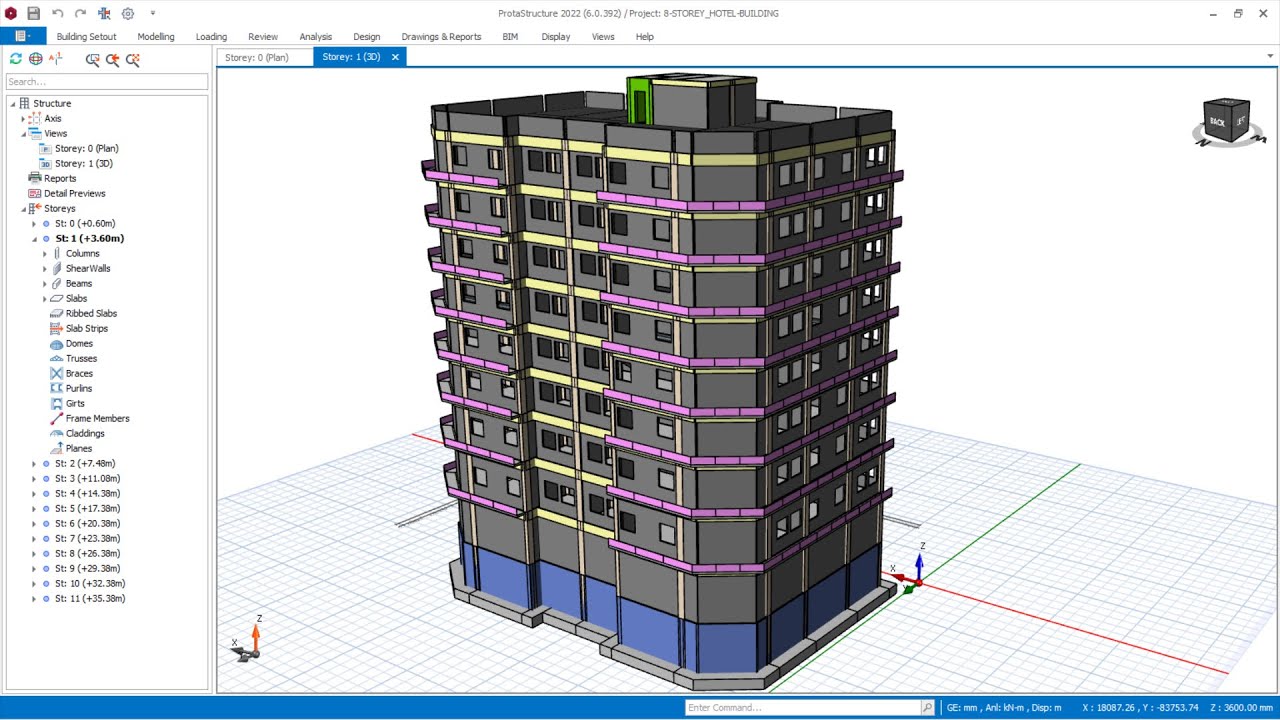 Design of Slab Raft Foundation in Protastructure - 8 Storey RCC Building - PART 2