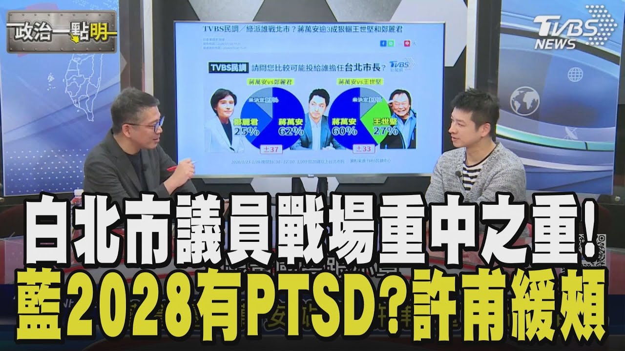 吳怡萱槓鍾小平！許甫酸：打著國民黨籍背刺自己人 凌濤稱柯文哲把蔣萬安當作2028假想敵 他笑：凌濤可能有點PTSD｜【政治一點明】｜TVBS新聞 @TVBSNEWS02