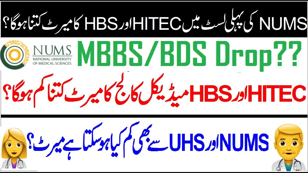 Expected Merit of HITEC and HBS Medical College !! MBBS/BDS 2019 Admissions