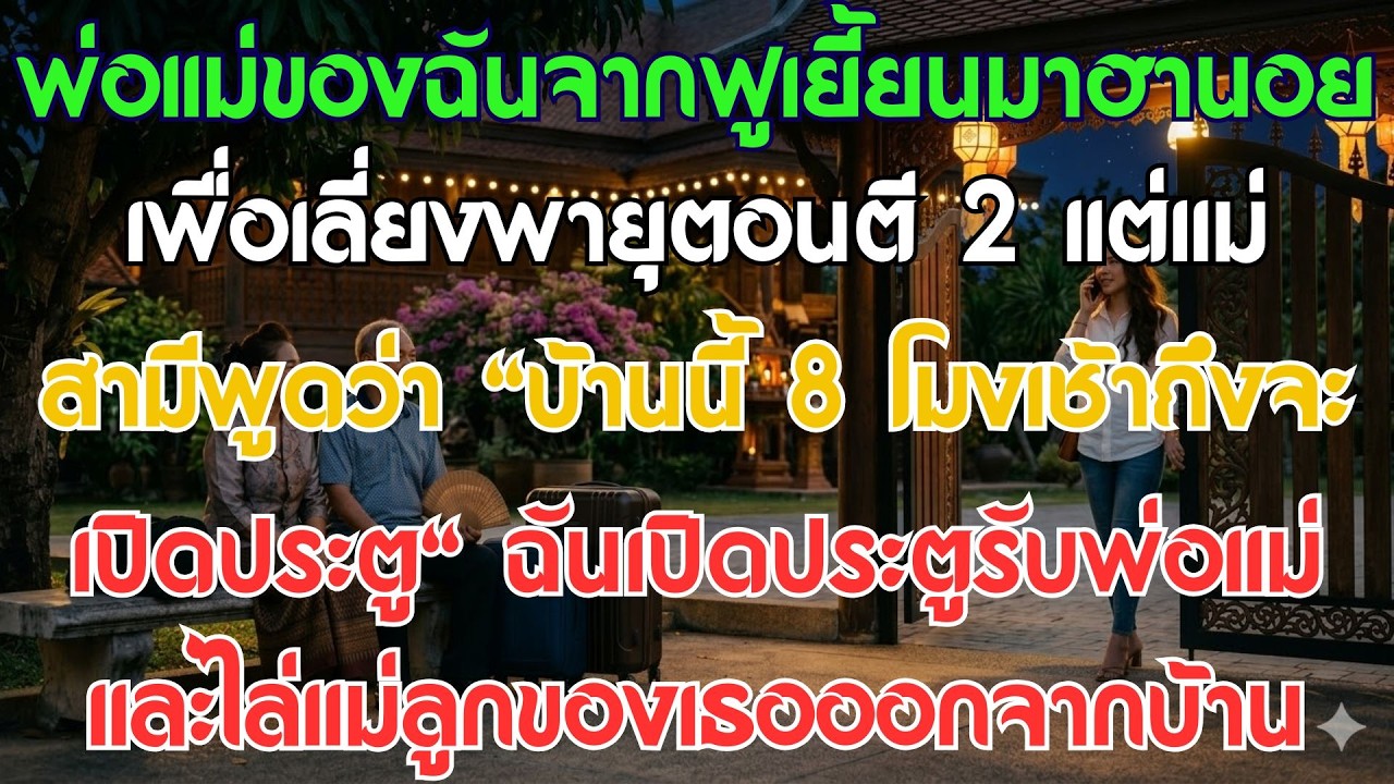 พ่อแม่ถูกแม่สามีไล่ตากฝน
