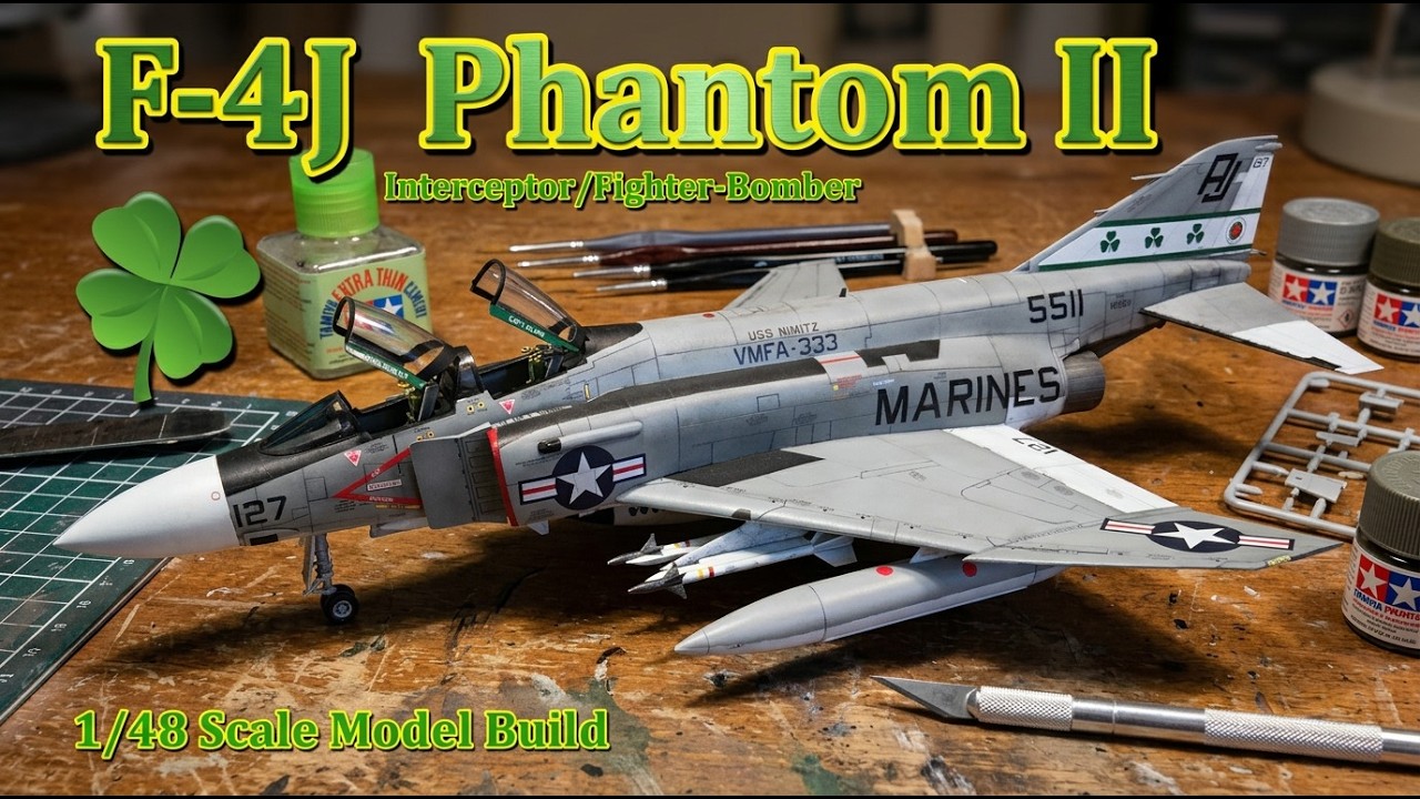 Building the Italeri 1/48 Scale F-4J Phantom II Fighter Jet