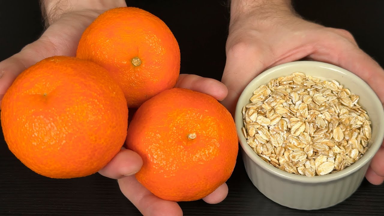 Oats, Mandarin & Banana! Healthy Cake Without Flour or Sugar! 🍊🍯