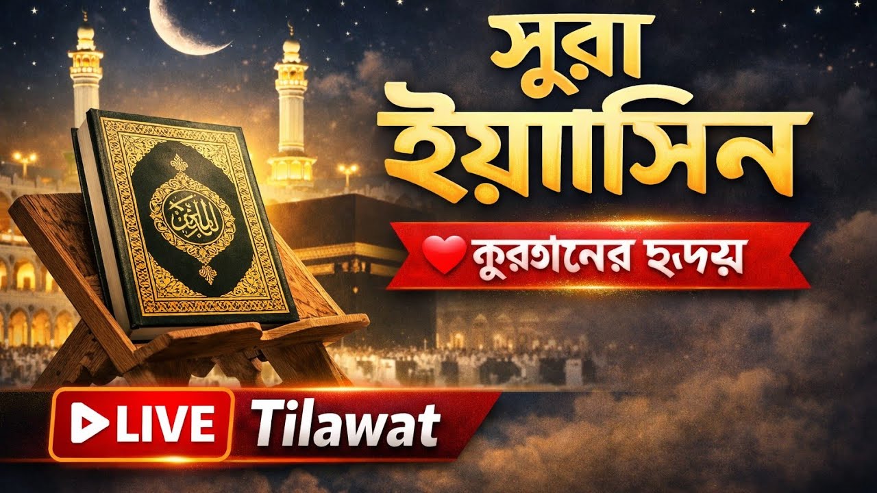 🔴 লাইভ কুরআন তেলাওয়াত | সূরা ইয়াসিন | শান্তি ও রহমতের সূরা