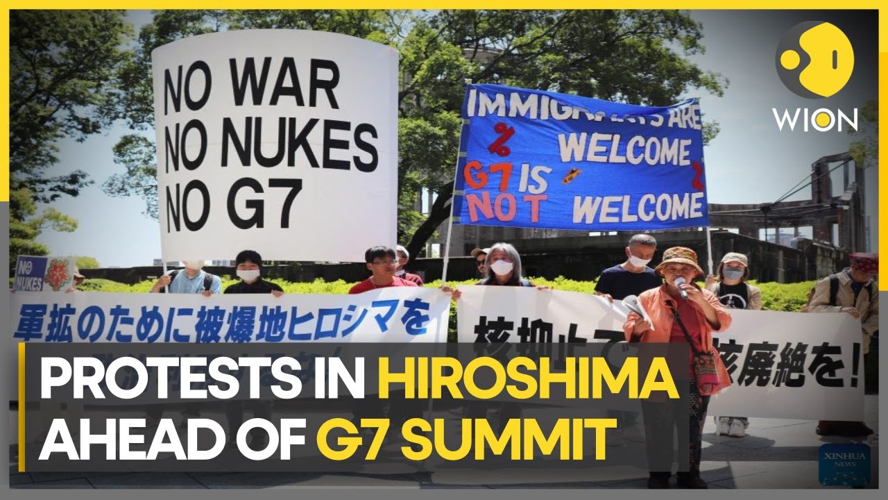 G7 Hiroshima Summit: Protests in Japan ahead of G7 meet | Agitators hold banners, raise slogans